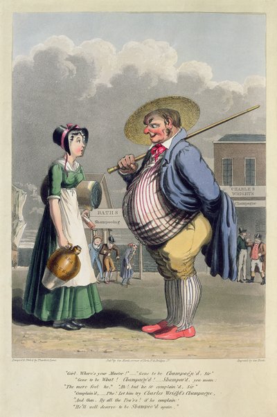 Anuncio del Champagne de Charles Wright, grabado por George Hunt, c.1827 de Theodore Lane