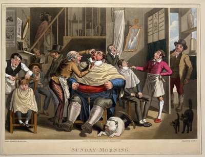 Domingo por la mañana, grabado por George Hunt, pub. Thos. McLean, Londres, 1827 de Theodore Lane