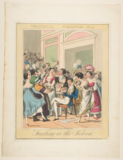Placeres teatrales, Placa 5: Banquete en el salón de Theodore Lane