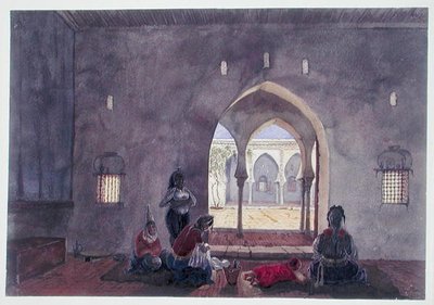 Un interior morisco, Argel, c.1835 de Theodore Leblanc