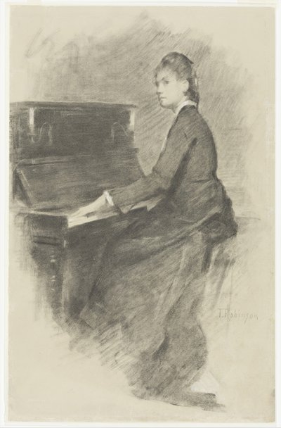 En el piano, ca. 1887 de Theodore Robinson