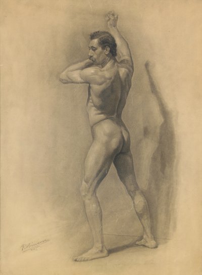 Estudio de la figura masculina, 1875 de Theodore Robinson