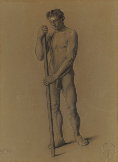 Estudio de la figura masculina, 1875 de Theodore Robinson