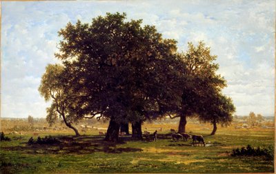Un grupo de robles, Apremont de Pierre Etienne Theodore Rousseau