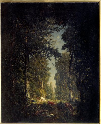 Una avenida, bosque de Isle Adam. Pintura de Théodore Rousseau (1812-1867) de Pierre Etienne Theodore Rousseau