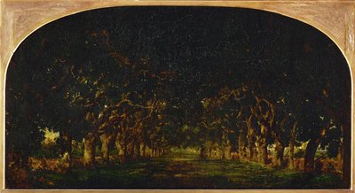 Avenida de castaños en el castillo de Souliers, cerca de Bressuire ... de Theodore Rousseau