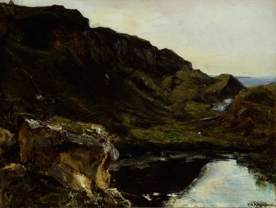 Paisaje, c.1835 (óleo sobre lienzo) de Theodore Rousseau