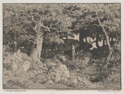 Robles y rocas de Pierre Etienne Theodore Rousseau