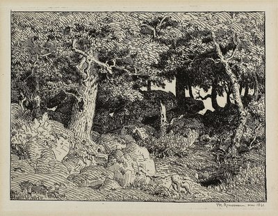 Roble desde las rocas de Theodore Rousseau