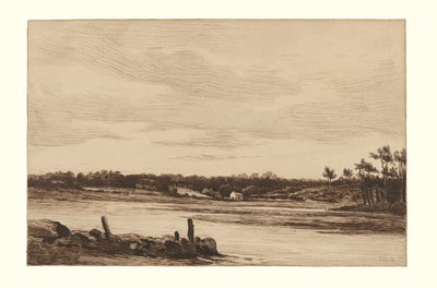 El río Loing al borde del bosque de Fontainebleau de Theodore Rousseau