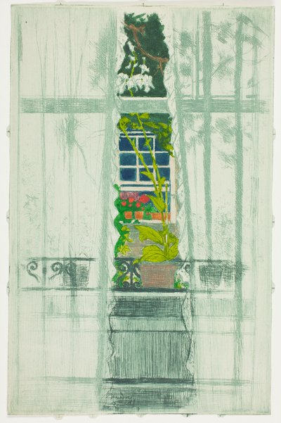 Una ventana vista a través de una ventana de Theodore Roussel