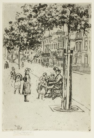 Niños de Chelsea, Chelsea Embankment de Theodore Roussel