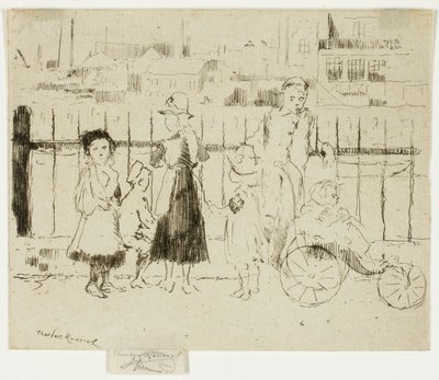 Eventos sobre las barandillas, Chelsea Embankment de Theodore Roussel
