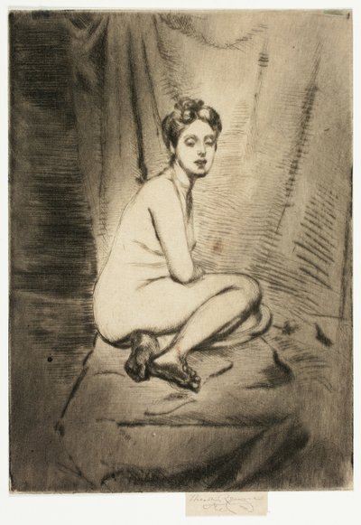 Figura de una mujer agachada de Theodore Roussel