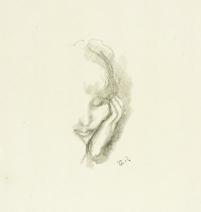 Cabeza de una mujer apoyada en su mano de Theodore Roussel