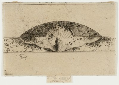 Júpiter y Alcmena Medallón, boceto para decoración de un marco de Theodore Roussel