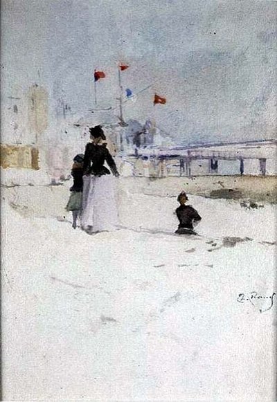 En la playa de Theodore Roussel