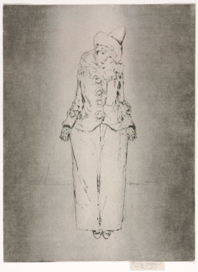 Pierrot en Pie, Retrato de Lady A. C., 1888 de Theodore Roussel