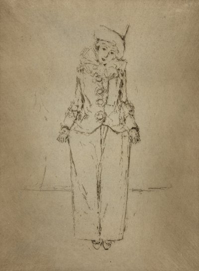 Pierrot en Pie, Retrato de la Dama A. C. de Theodore Roussel