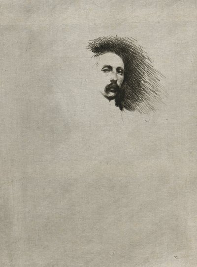 Retrato de Basil Gotto (versión en blanco y negro) de Theodore Roussel