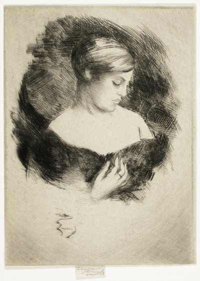 Perfil de una mujer de Theodore Roussel