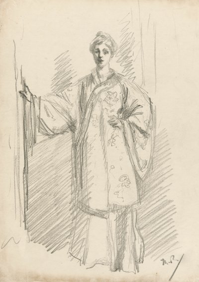 Figura de pie con bata china de Theodore Roussel