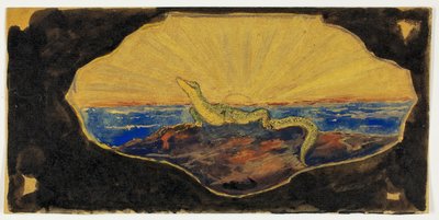 Dibujo sin título para cartucho de marco (Salamandra) de Theodore Roussel