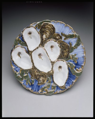 Plato de ostras del servicio de la Casa Blanca de Rutherford B. Hayes, diseñado en 1879 de Theodore Russell Davis