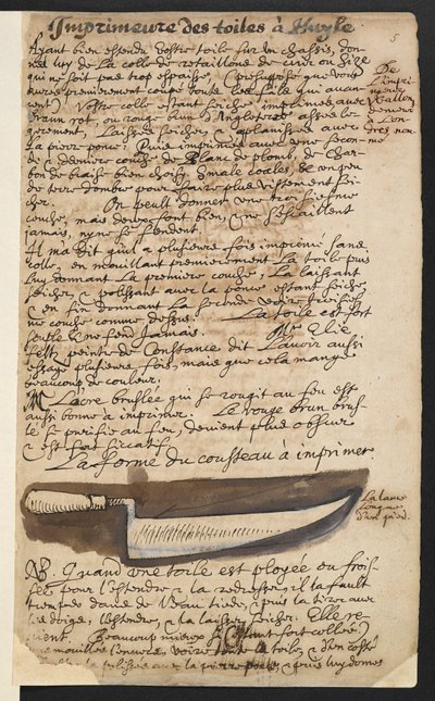Cuchilla de cebado (ilustración) de Theodore Turquet de Mayerne