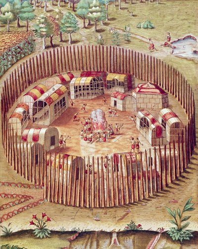 Fuerte del Pueblo Pomeiok de Theodore de Bry