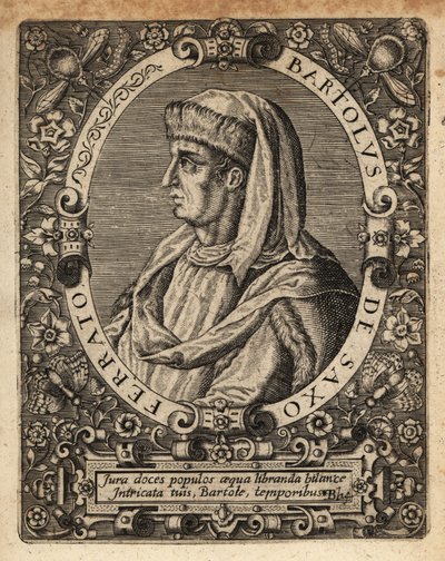 Bartolus de Saxoferrato, profesor de derecho italiano de Theodore de Bry