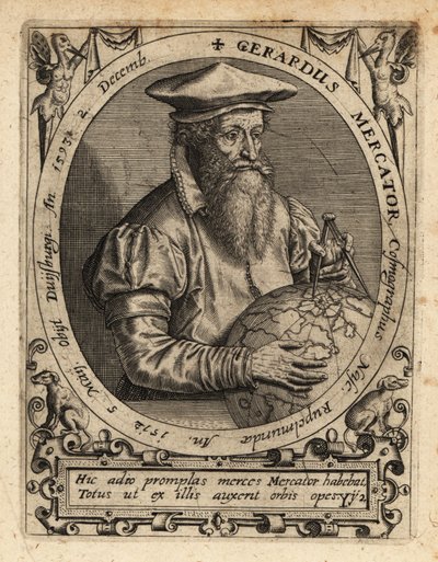 Gerardus Mercator, geógrafo de Theodore de Bry