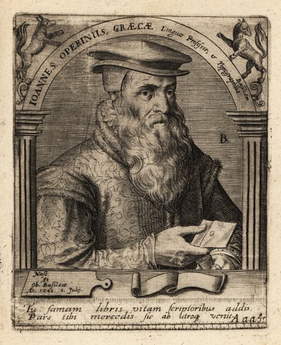 Hans Herbst, impresor humanista suizo de Theodore de Bry