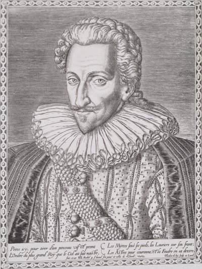 Enrique IV (1553-1610) como Rey de Navarra, 1589 de Theodore de Bry