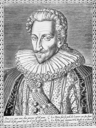 Enrique IV de Francia como Rey de Navarra, 1589 de Theodore de Bry