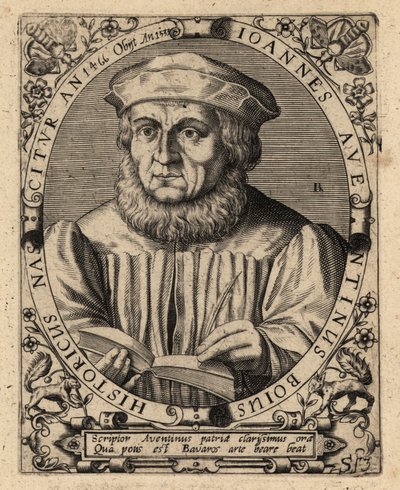 Johannes Aventinus, historiador bávaro de Theodore de Bry