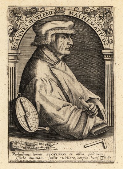 Johannes Stoffler, matemático alemán de Theodore de Bry