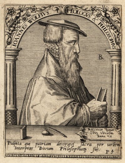 Johannes Wolf, c.1521-1572, teólogo reformado suizo. de Theodore de Bry