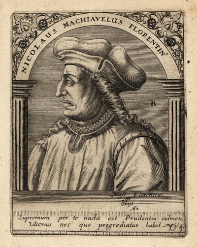 Maquiavelo, diplomático italiano de Theodore de Bry