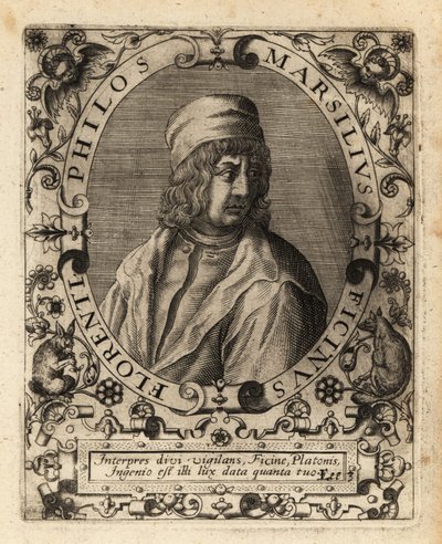 Marsilio Ficino, erudito italiano de Theodore de Bry