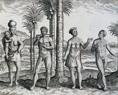 Nativo de Etiopía, de la obra India Orientalis, grabado por Theodor de Bry, África de Theodore de Bry