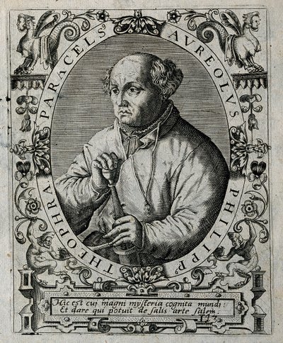 Philippus Theophrastus Aureolus Bombastus von Hohenheim Paracelsus, 1645 de Theodore de Bry