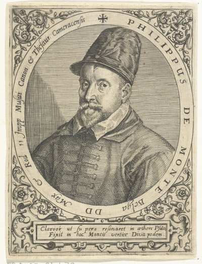 Retrato del compositor Philippe de Monte (1521-1603) de Theodore de Bry