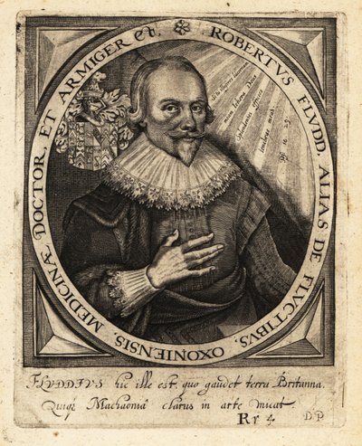 Robert Fludd, médico paracelsiano inglés de Theodore de Bry