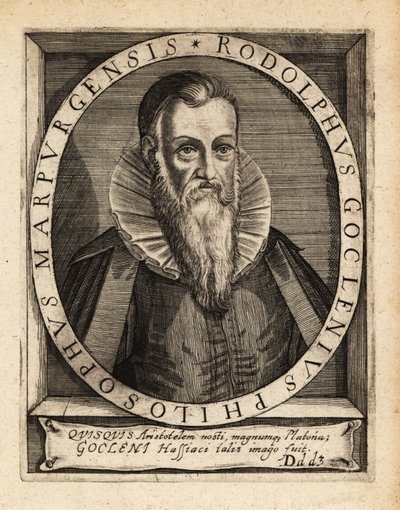 Rudolph Goclenius el Viejo, filósofo escolástico alemán de Theodore de Bry