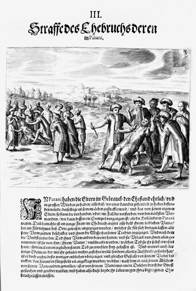 Ajustando cuentas, 1606 de Theodore de Bry