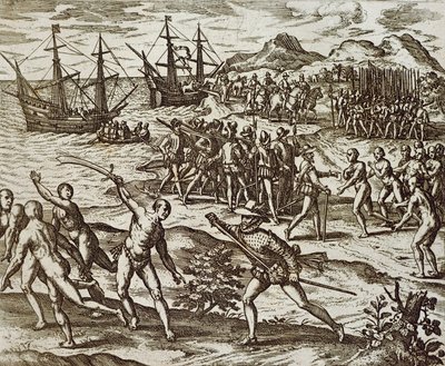 Los españoles en América de Theodore de Bry