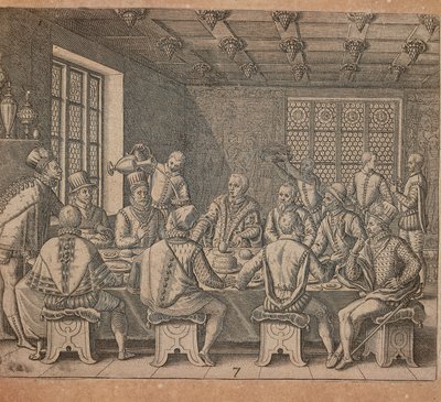 El huevo de Colón, grabado de Theodor de Bry de Americae pars quarta de Theodore de Bry