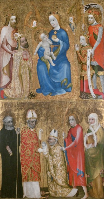 Pintura votiva del arzobispo Jan Ocko de Vlasim, ca. 1370 de Theodoric of Prague,