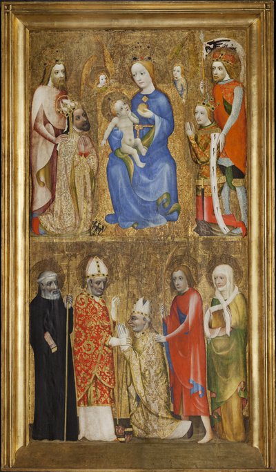Pintura votiva del arzobispo Jan Ocko de Vlasim de Theodoricus of Prague
